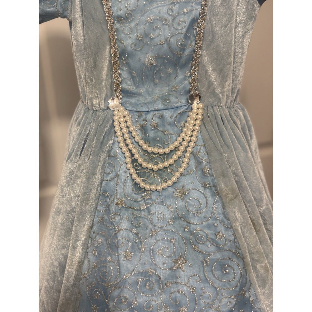 Dream Play Imagine Blue Velour Princess Halloween Costume Dress Size S (4)